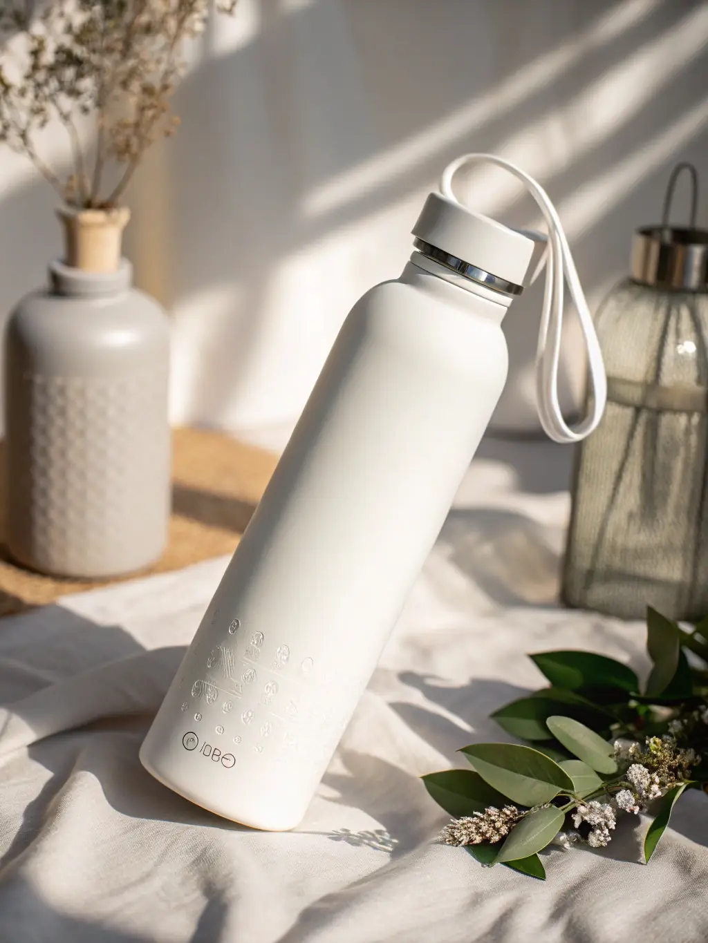 A close-up shot of a stylish and durable reusable water bottle, emphasizing its sleek design and practical features, as a popular item in a PENGBOOST fundraising initiative.
